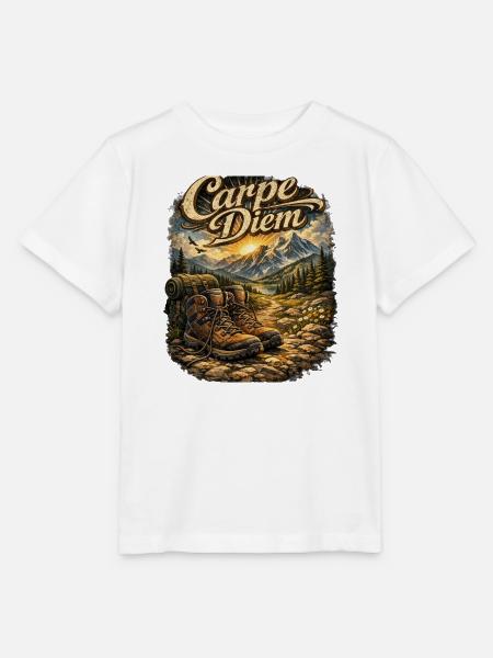 Carpe Diem Bergwanderer - Stanley/Stella Kinder T-Shirt MINI CREATOR - Weiß
