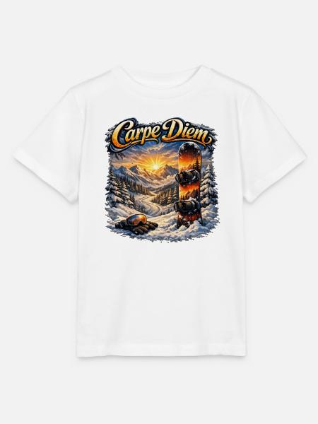 Carpe Diem Wintersport Szene - Stanley/Stella Kinder T-Shirt MINI CREATOR  - Weiß