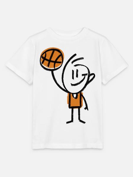 Basketball Basketballer - Stanley/Stella Kinder T-Shirt MINI CREATOR - Weiß