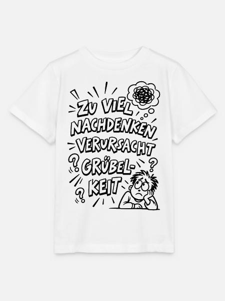 Lustiger Overthinking Spruch im Comic-Stil - Stanley/Stella Kinder T-Shirt MINI CREATOR - Weiß