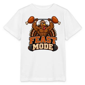Festmodus-Turkey-Lifter - Stanley/Stella Kinder T-Shirt MINI CREATOR  - Weiß - Vorne - Maike (125cm)