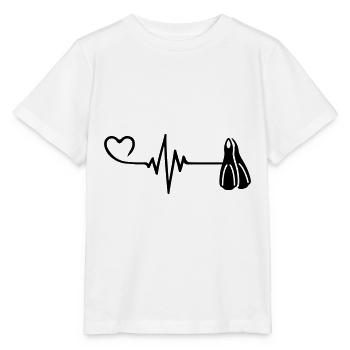 Nageoires de plongée à cœur pulsé - T-shirt bio MINI CREATOR Stanley/Stella Enfant - blanc - Devant - Maike (125cm)