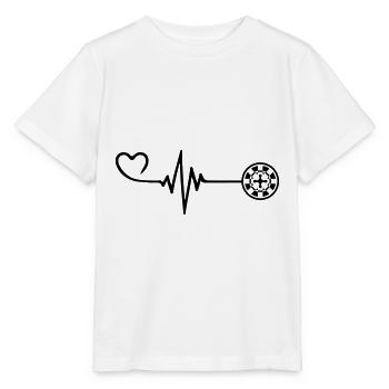 Roulette Puls Herz - Stanley/Stella Kinder T-Shirt MINI CREATOR  - Weiß - Vorne - Maike (125cm)