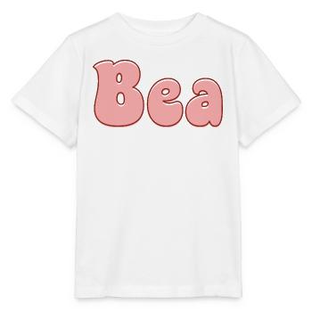 Nom Fille Béa Rétro - Prénom Béa Pour Couple - T-shirt bio MINI CREATOR Stanley/Stella Enfant - blanc - Devant - Maike (125cm)