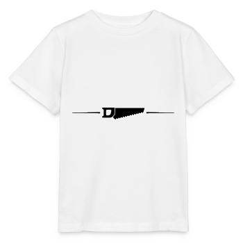 Ligne d’icône de scie - T-shirt bio MINI CREATOR Stanley/Stella Enfant - blanc - Devant - Maike (125cm)