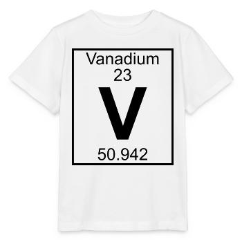 Vanadium (V) (element 23) - Stanley/Stella MINI CREATOR Kids’ T-Shirt - white - Front - Maike (125cm)