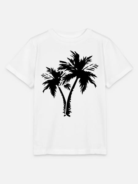 palm trees design - Stanley/Stella Kinder T-Shirt MINI CREATOR - Weiß