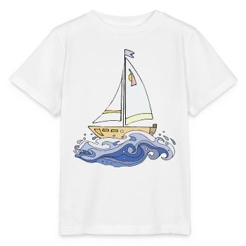 sailboat - Stanley/Stella MINI CREATOR Kids’ T-Shirt - white - Front - Maike (125cm)