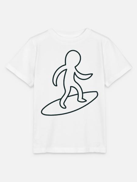 Lil Surfing Guy - Stanley/Stella Kinder T-Shirt MINI CREATOR - Weiß