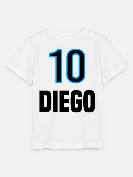 Diego 10 Schwarz und Blau - Stanley/Stella Kinder T-Shirt MINI CREATOR - Weiß