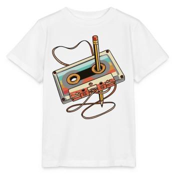 Vintage Kassetten für Nostalgiker, 80er & 90er - Stanley/Stella Kinder T-Shirt MINI CREATOR  - Weiß - Vorne - Maike (125cm)