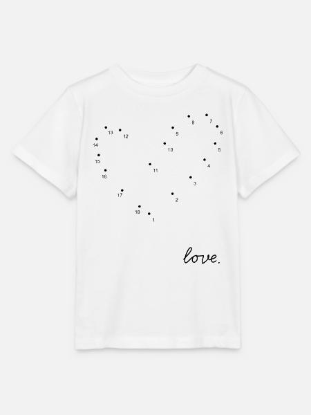 malen nach zahlen love zeichnen illustration schwa - Stanley/Stella Kinder T-Shirt MINI CREATOR - Weiß