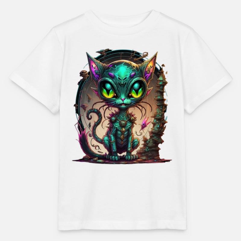 Chat Galaxy - T-shirt bio MINI CREATOR Stanley/Stella Enfant - blanc