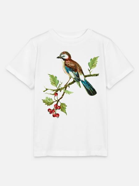 Bunter Vogel - Stanley/Stella Kinder T-Shirt MINI CREATOR  - Weiß