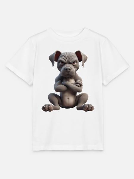 Hund grimmig 5 - Stanley/Stella Kinder T-Shirt MINI CREATOR - Weiß