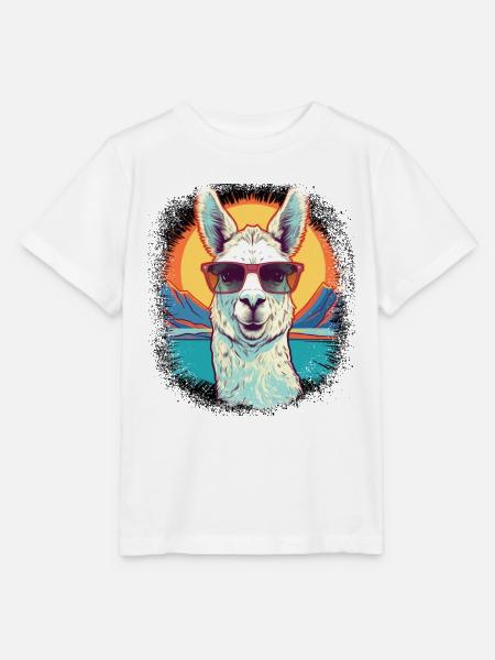 funny birthday present camelidae beach - Stanley/Stella Kinder T-Shirt MINI CREATOR  - Weiß