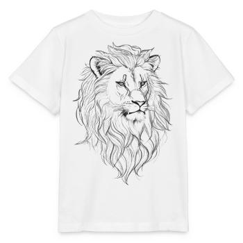 Tête de lion - T-shirt bio MINI CREATOR Stanley/Stella Enfant - blanc - Devant - Maike (125cm)