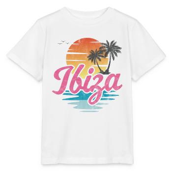 Plage d’Ibiza - T-shirt bio MINI CREATOR Stanley/Stella Enfant - blanc - Devant - Maike (125cm)