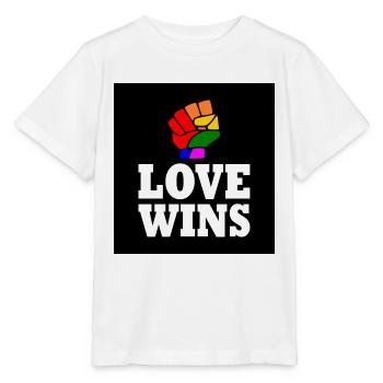 Love wins - Stanley/Stella MINI CREATOR Kids’ T-Shirt - white - Front - Maike (125cm)
