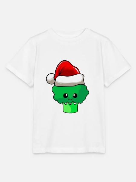 Broccoli Weihnachten Comic Xmas - Stanley/Stella Kinder T-Shirt MINI CREATOR - Weiß