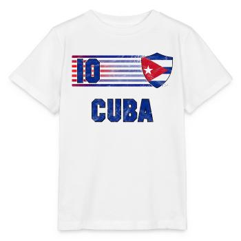 Cuba Soccer Team - Stanley/Stella MINI CREATOR Kids’ T-Shirt - white - Front - Maike (125cm)