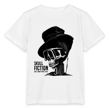 Skull Fiction Totenkopf Schädel - Stanley/Stella Kinder T-Shirt MINI CREATOR  - Weiß - Vorne - Maike (125cm)