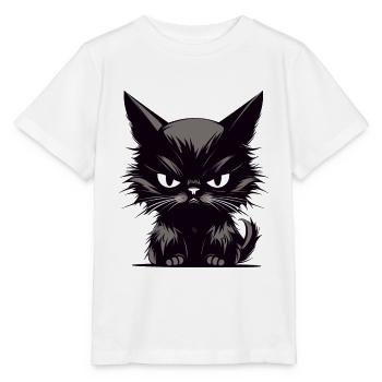 Cats Annoyed Cat Evil House Tiger - Stanley/Stella MINI CREATOR Kids’ T-Shirt - white - Front - Maike (125cm)