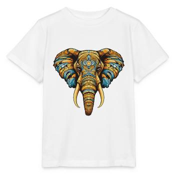 Elefant Portrait - Stanley/Stella Kinder T-Shirt MINI CREATOR  - Weiß - Vorne - Maike (125cm)