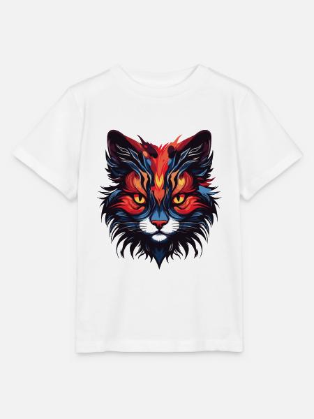Katze Portrait - Stanley/Stella Kinder T-Shirt MINI CREATOR - Weiß