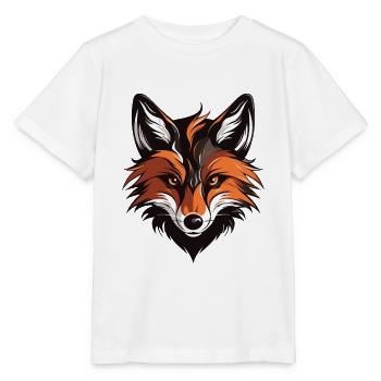 Portrait de renard - T-shirt bio MINI CREATOR Stanley/Stella Enfant - blanc - Devant - Maike (125cm)
