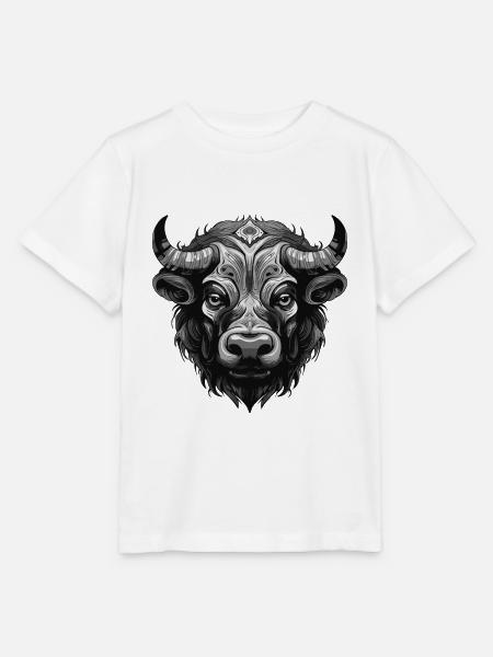 Bulle Portrait Taurus - Stanley/Stella Kinder T-Shirt MINI CREATOR - Weiß
