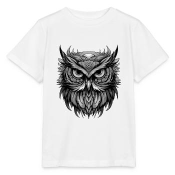 Eule Portrait - Stanley/Stella Kinder T-Shirt MINI CREATOR  - Weiß - Vorne - Maike (125cm)
