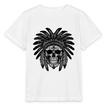 Apache Skull Indian Chief - Stanley/Stella MINI CREATOR Kids’ T-Shirt - white - Front - Maike (125cm)