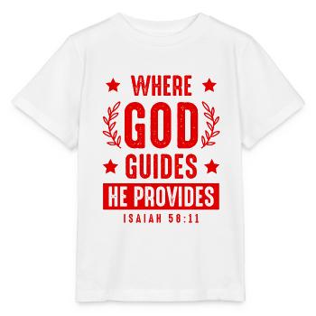 God directs the Bible - Stanley/Stella MINI CREATOR Kids’ T-Shirt - white - Front - Maike (125cm)
