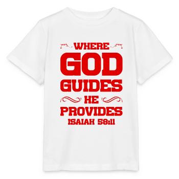 God directs the Bible - Stanley/Stella MINI CREATOR Kids’ T-Shirt - white - Front - Maike (125cm)