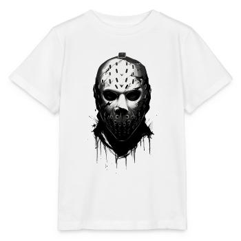 Gruselige Halloween Eishockey Torwart Maske - Stanley/Stella Kinder T-Shirt MINI CREATOR  - Weiß - Vorne - Maike (125cm)