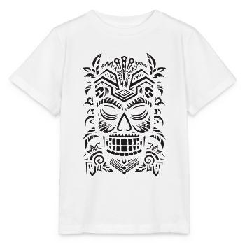 Masque Tiki - T-shirt bio MINI CREATOR Stanley/Stella Enfant - blanc - Devant - Maike (125cm)