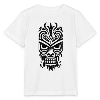 Masque Tiki - T-shirt bio MINI CREATOR Stanley/Stella Enfant - blanc - Devant - Maike (125cm)