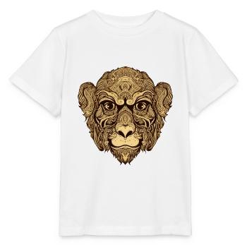 Animal à tête de singe - T-shirt bio MINI CREATOR Stanley/Stella Enfant - blanc - Devant - Maike (125cm)