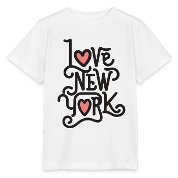 I Love New York City Big Apple USA Amerika - Stanley/Stella Kinder T-Shirt MINI CREATOR  - Weiß - Vorne - Maike (125cm)