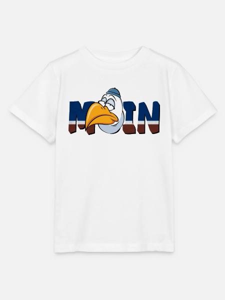 Moin Moin mit Möwe | Morgenmuffel - Stanley/Stella Kinder T-Shirt MINI CREATOR  - Weiß