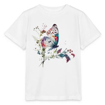 Papillon délicat - T-shirt bio MINI CREATOR Stanley/Stella Enfant - blanc - Devant - Maike (125cm)