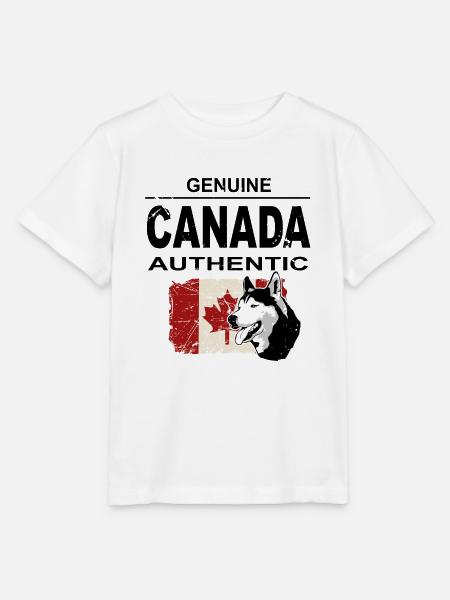 Kanada - Maple Leaf - Huskys - Canada - Stanley/Stella Kinder T-Shirt MINI CREATOR - Weiß