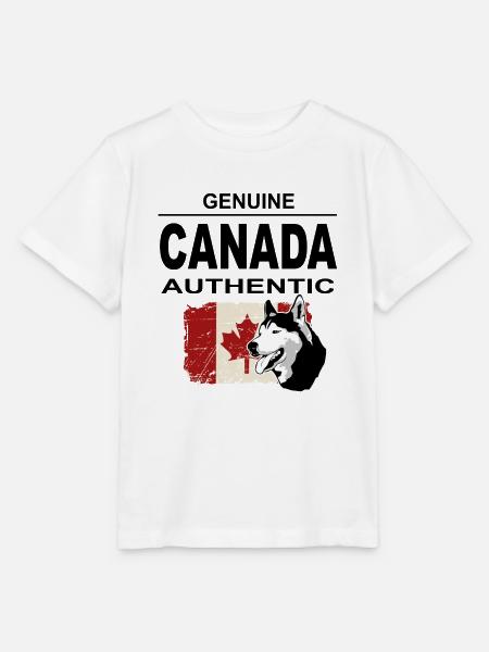 Kanada - Maple Leaf - Huskys - Canada - Stanley/Stella Kinder T-Shirt MINI CREATOR  - Weiß