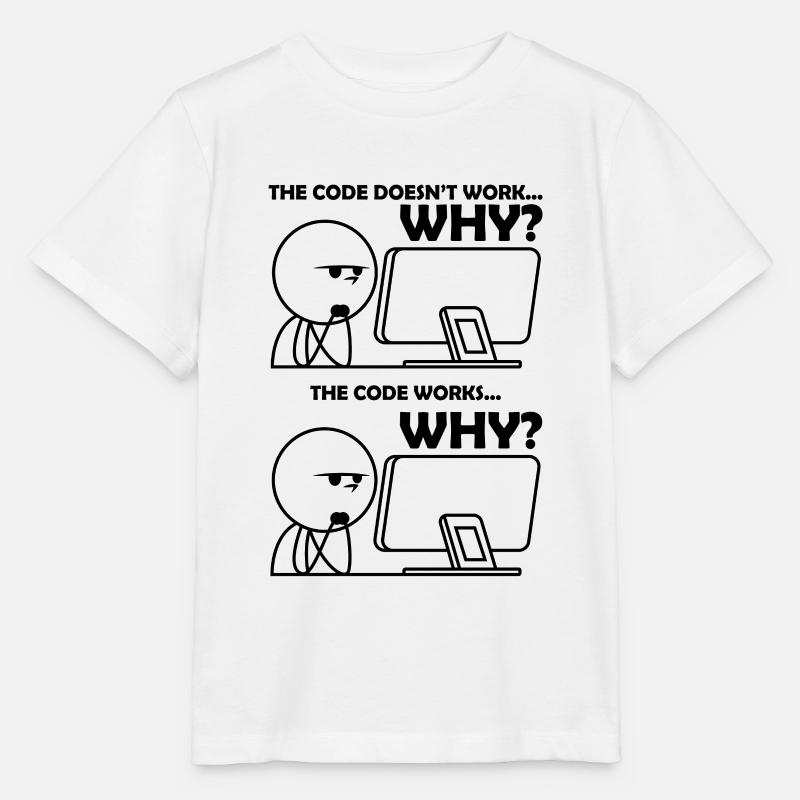 Programmeringskode Sjov - Stanley/Stella T-shirt MINI CREATOR til børn - hvid