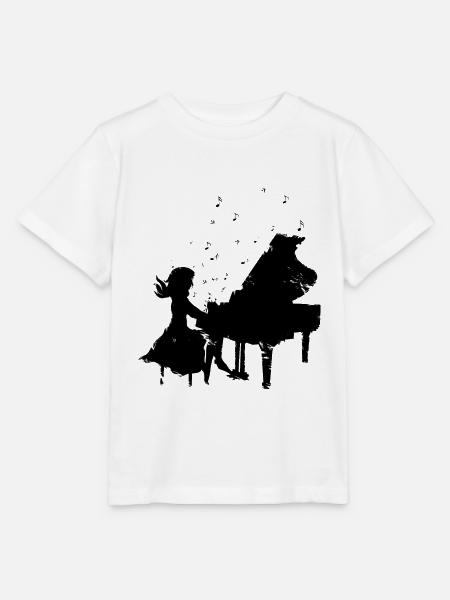 Pianist - Stanley/Stella Kinder T-Shirt MINI CREATOR - Weiß