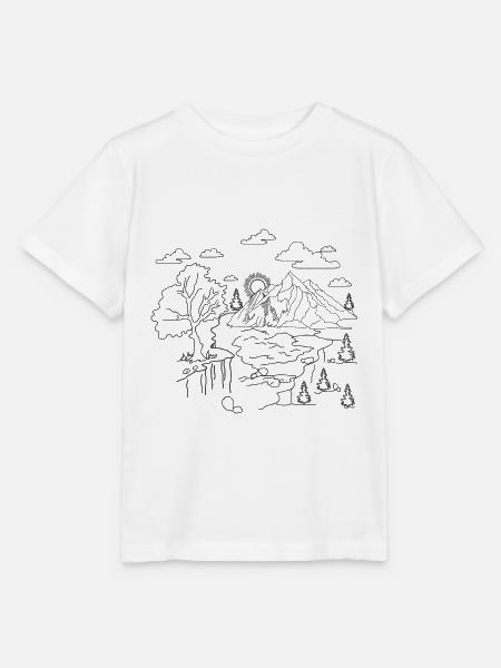 Mutter Natur Panorama - Stanley/Stella Kinder T-Shirt MINI CREATOR  - Weiß