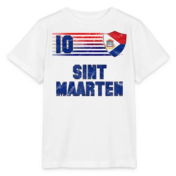 Sint Maarten Fußball Mannschaft - Stanley/Stella Kinder T-Shirt MINI CREATOR  - Weiß - Vorne - Maike (125cm)