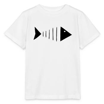Fischgräte Fisch Angler Fischer - Stanley/Stella Kinder T-Shirt MINI CREATOR  - Weiß - Vorne - Maike (125cm)