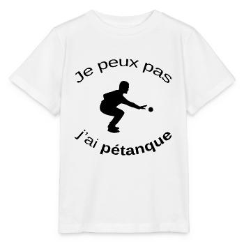Ich kann nicht, ich habe Pétanque Boule Cochonnet - Stanley/Stella Kinder T-Shirt MINI CREATOR  - Weiß - Vorne - Maike (125cm)